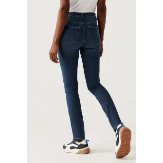 Marks  Spencer, Blugi slim fit cu talie inalta, Albastru, 14
