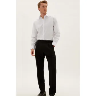 Marks  Spencer, Camasa regular fit din amestec de bumbac, Alb, 15.5