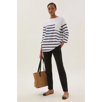 Marks  Spencer, Pantaloni crop slim fit, Negru, 10