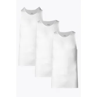 Marks  Spencer, Set de 3 topuri, Alb, S