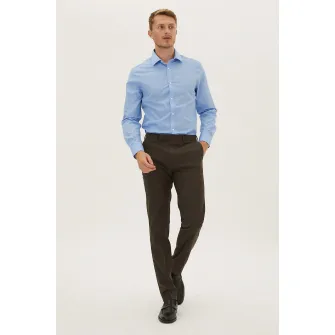 Marks  Spencer, Set de camasi slim fit - 3 piese, Albastru deschis, 15.5