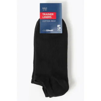 Marks  Spencer, Set de sosete - 5 perechi, Negru, 6-8.5