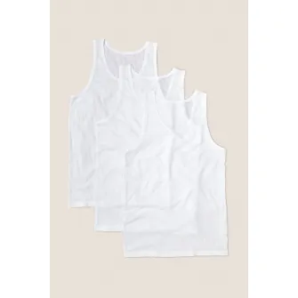 Marks  Spencer, Set de top-uri de casa cu decolteu rotund - 3 piese, Alb, XL