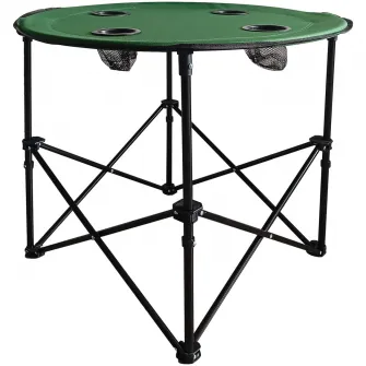 Masa camping cu suport pahare Kring, 70x70x60 cm, forest green