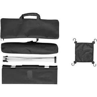 Masa de camping cu incarcare solara Technaxx TX-251, 20 W, pliabila, dimensiune 60.8 x 40.5 x 42 cm, 1xUSB-A, 1xUSB-C, negru