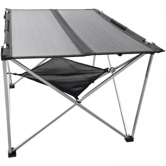 Masa de camping cu incarcare solara Technaxx TX-252, 60 W, dimensiune 80.5 x 66 x 56 cm, pliabila, 2xUSB-A, 1xUSB-C, 1xDC5521, negru