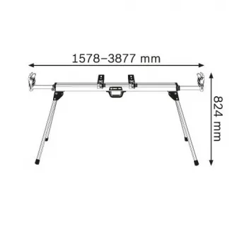 Masa de lucru Bosch Professional GTA 3800, 824 mm inaltime, 1578-3877 mm lungima masa