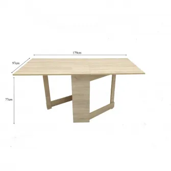 Masa plianta Kring Cary, 179x77x97 cm, culoare sonoma