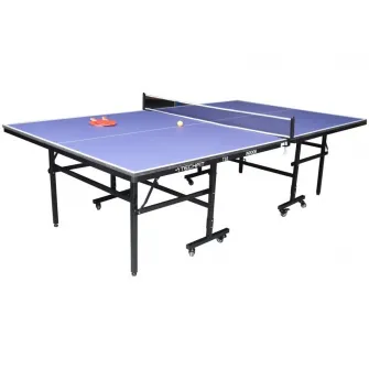 Masa tenis TECHFIT 18mm, set 2 palete incluse, interior, pliabila, albastra