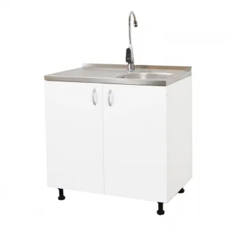 Masca chiuveta Tender Badenmob, 80x50x80 (pentu chiuveta 80x50 cm), 2 usi, PAL, Alb