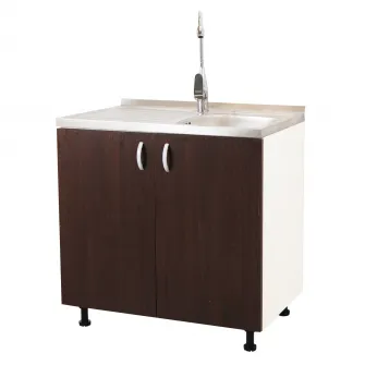 Masca chiuveta Tender Badenmob, 80x50x80 (pentu chiuveta 80x50 cm), 2 usi, PAL, Wenge
