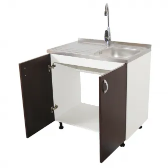 Masca chiuveta Tender Badenmob, 80x50x80 (pentu chiuveta 80x50 cm), 2 usi, PAL, Wenge
