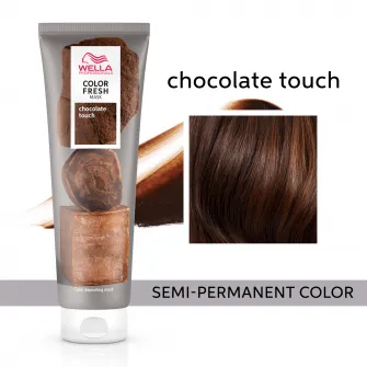 Masca de par nuantatoare Wella Professionals Color Fresh Mask Chocolate Touch pentru par saten, 150 ml