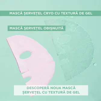 Masca servetel Garnier Skin Naturals Cryo Jelly hidratanta cu efect racoritor, 27 g