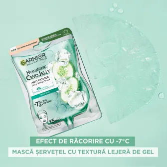 Masca servetel Garnier Skin Naturals Cryo Jelly hidratanta cu efect racoritor, 27 g