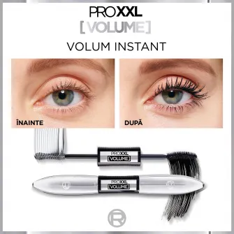 Mascara cu efect de laminare LOreal Paris PRO XXL Volume Black, 12 ml