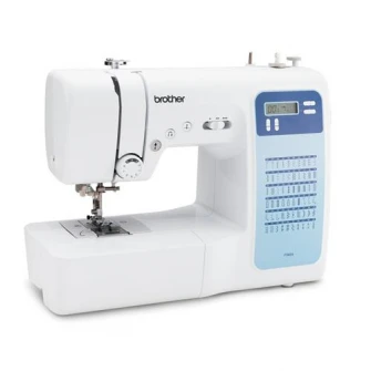 Masina cusut computerizata Brother FS60X, 60 cusaturi, ecran LCD, buton start/stop, buton limitare viteza, dispozitiv de infilare, 7 butoniere 1 pas, 750 imp/min alb