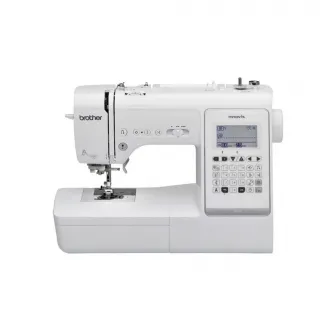 Masina de Cusut Computerizata Brother Innov-is A150, 150 cusaturi, 5 fonturi, dispozitiv de infilare, latimea si pasul reglabile, 10 butoniere 1 pas, 850 imp/min. Alb