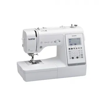 Masina de Cusut Computerizata Brother Innov-is A150, 150 cusaturi, 5 fonturi, dispozitiv de infilare, latimea si pasul reglabile, 10 butoniere 1 pas, 850 imp/min. Alb