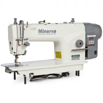 Masina de cusut Industriala, liniara Minerva M5550JDE, 3000 Imp/Min, 550W, Alb