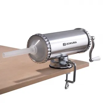Masina de facut carnati Zokura, 2.5 kg, Aluminiu
