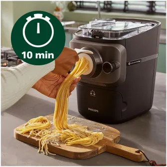 Masina de facut paste Philips HR2665/96 seria 7000, 200 W, automatizata, tehnologie de cantarire automata, 10 discuri de modelare, capacitate pana la 8 portii, negru