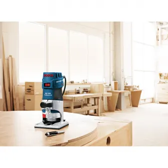 Masina de frezat Bosch Professional GKF 600, 600W, 33000rot/min, valiza plastic