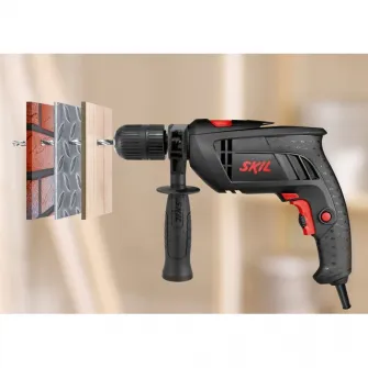 Masina de gaurit cu percutie Skil F0156290AA, 710W, 2700 RPM + 3 burghie 5/6/8 mm