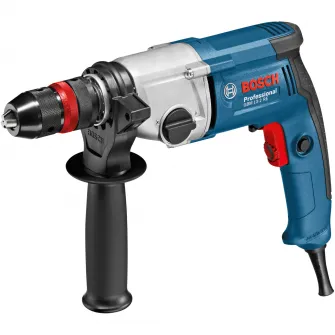 Masina de gaurit si insurubat (bormasina) Bosch Professional GBM 13-2 RE, 750 W, 3000 RPM, 2.5 Nm, 20 mm diametru maxim gaurire, limitator reglare adancime, mandrina rapida, maner suplimentar