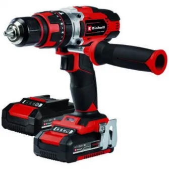 Masina de gaurit si insurubat (bormasina) cu impact pe acumulator Einhell TE-CD 18/48 Li-I, 18 V, tehnologia PXC, 1500 RPM, 24.000 percutii/min, 48 Nm, 13 mm mandrina, 2 acumulatori, incarcator