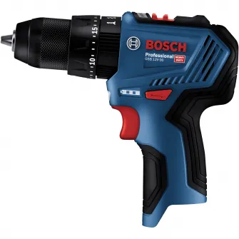 Masina de gaurit si insurubat (bormasina) cu percutie pe acumulator Bosch Professional GSB 12V-30, 30 Nm, 24.000 BPM, fara baterie si incarcator