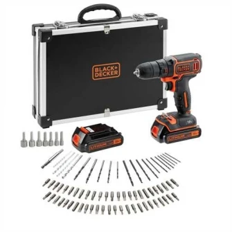 Masina de gaurit si insurubat (bormasina) pe acumulator Black&Decker BDCDC18BAFC, 18 V, 30 Nm, 650 RPM, 2 acumulatori, incarcator, accesorii