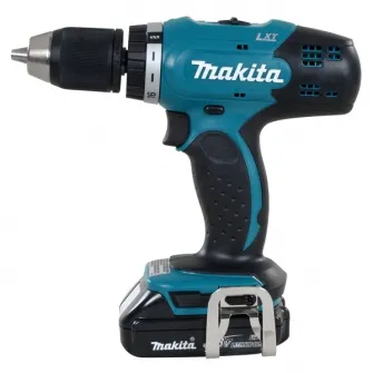 Masina de gaurit si insurubat (bormasina) pe acumulator Makita DDF453SYE,18 V, 42 Nm, 1300 RPM, 36 mm diametru maxim de gaurire, 2 acumulatori 1.5 Ah, incalcator