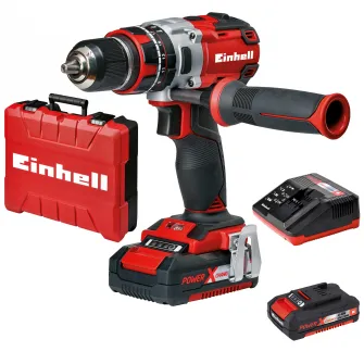 Masina de gaurit si insurubat (bormasina) pe acumulatori, Einhell Power X-Change TE-CD 18 Li-i BL (2x2,0Ah), brushless,18 V, 60 Nm