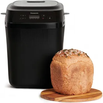 Masina de paine compacta Panasonic SD-PN100KXE, display LCD, 18 programe (4 programe fara gluten), negru