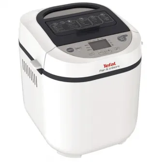 Masina de paine Tefal Pain et Tresors PF250135, 700 W, 1000 g, 3 setari, 20 programe, 28 de retete, Timer, Alb/Negru
