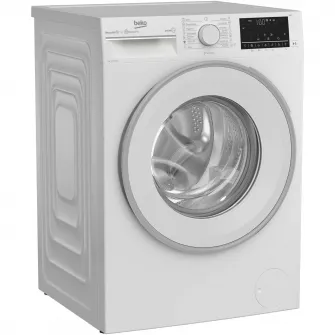 Masina de spalat rufe Beko B3WFU7704WB, 7 kg, 1000 RPM, Clasa D, Recycled Tub, Motor ProSmart™ Inverter, AddXtra, Hygiene+ cu SteamCure™, AutoClean Detergent Drawer, Fast+, Alb
