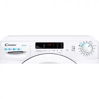 Masina de spalat rufe Candy Smart CS 1482/1-S, 8 kg, 1400 rpm, Clasa D, Kg Detector, Easy Iron, Alb
