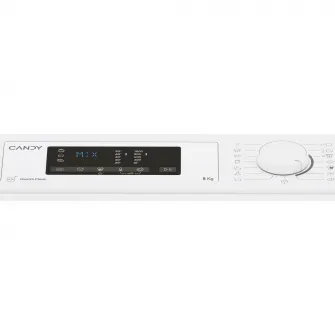 Masina de spalat rufe cu incarcare verticala Candy TCA083D2-S, 8 kg, 1000 RPM, Clasa D, Display 3D, Wifi,Mix Power Systems, Gentle touch opening, Alb