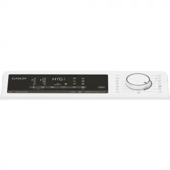 Masina de spalat rufe cu incarcare verticala Candy TCA474TM5-S, 7 kg, 1400 RPM, Clasa A, Motor Inverter, Display digital 4D, Wifi,Mix Power Systems, Gentle touch opening, Alb