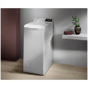 Masina de spalat rufe cu incarcare verticala Electrolux Ecoline EW7T4272E, 7 kg, 1200 RPM, Clasa A, Sistem SteamCare+SensiCare, SoftOpening, TimeManager, Rapid 14 min, Motor Inverter, AquaControl, Alb