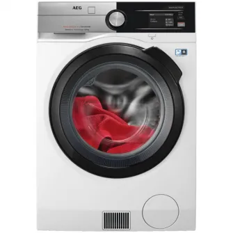 Masina de spalat rufe cu uscator AEG SERIA 9000 L9WAN61BCE, Spalare 10 kg, Uscare 6 kg, 1600 rpm, Clasa A, Wi-Fi, Pompa de Caldura, AbsoluteCare, SensiDry, ProSense, ProSteam, Motor Inverter, Display TFT, Alb