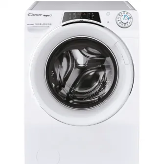 Masina de spalat rufe cu uscator Candy Rapid’O ROW4966DWMCT\1-S, Spalare 9 kg / Uscare 6 kg, 1400 rpm, Motor Speed Drive Inverter, Wi-Fi/ hOn app, Clasa A, Steam, QuickClean Technology, Alb