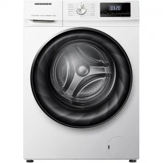Masina de spalat rufe cu uscator Heinner HWDM-H9614A, Spalate 9 kg, Uscare 6 kg, 1400 rpm, Clasa A, Motor inverter, Display LED, Alb