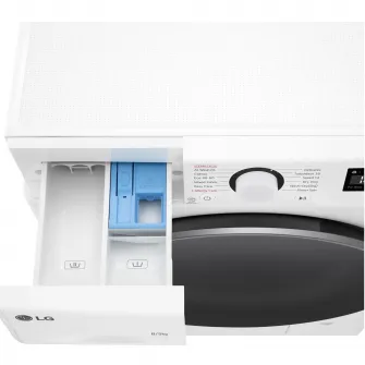Masina de spalat rufe cu uscator LG F2DR508S1W, 8 kg Spalare, 5 kg Uscare, 1200 rpm, Motor Direct Drive, Clasa B, TurboWash, Alb