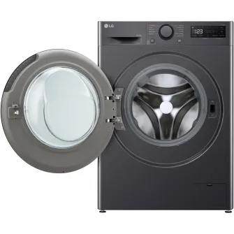 Masina de spalat rufe cu uscator LG F4DR510S2M, 10 kg Spalare, 6 kg Uscare, 1400 rpm, Clasa B, Motor Direct Drive, TurboWash, Negru
