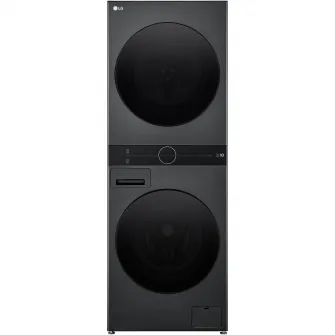 Masina de spalat rufe cu uscator LG WT1210BBF, Spalare 12 kg, Uscare 10 kg, 1400 RPM, Steam, TurboWash 360, Clasa A/A+++, Negru/Negru
