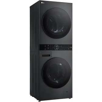 Masina de spalat rufe cu uscator LG WT1210BBF, Spalare 12 kg, Uscare 10 kg, 1400 RPM, Steam, TurboWash 360, Clasa A/A+++, Negru/Negru