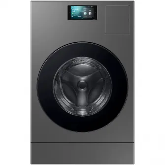Masina de spalat rufe cu uscator Samsung WD18DB8995BZT2, Spalare 18 kg, Uscare 11 kg, 1000 rpm, Clasa A, AI Home 7'' Display, AI Wash & Dry, AI Ecobubble, Super Speed 98 min, Digital Inverter Motor, Negru