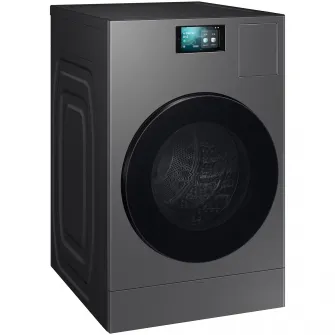 Masina de spalat rufe cu uscator Samsung WD18DB8995BZT2, Spalare 18 kg, Uscare 11 kg, 1000 rpm, Clasa A, AI Home 7'' Display, AI Wash & Dry, AI Ecobubble, Super Speed 98 min, Digital Inverter Motor, Negru